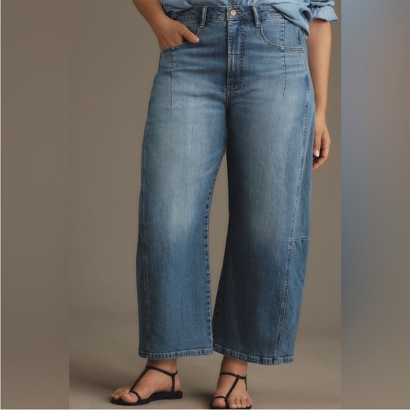 Anthropologie The Kenna Mid-Rise Heritage Barrel Jeans Size 31 NWT - Picture 8 of 16